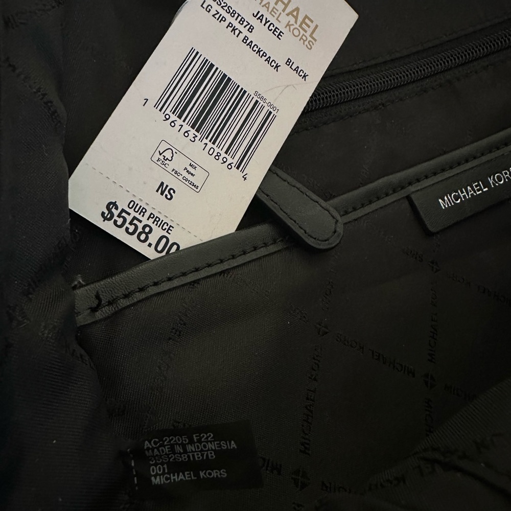 Michael Kors Black Backpack - Picture 7 of 8